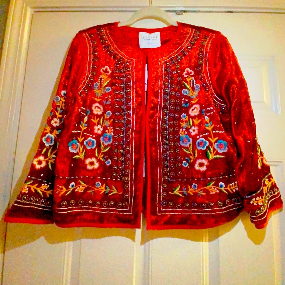 COPY - Velvet By Graham & Spencer Nita Embroidered Jacket With Tags